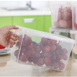 Food Storage Boxes With Lids Freezer Safe 4.7L Large Plastic Kitchen Refrigerator Stackable Food Fruit Storage Containers With Handle